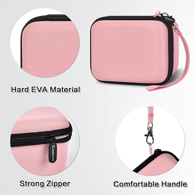 Vlogging Camera Case Compatible with for Duluvulu/for VJIANGER/for JGIPL/for TEBNGIHNM 4K Digital Cameras for Youtube. Vlog Camera Carrying Storage for Lens, Cable and Other Accessories - Pink
