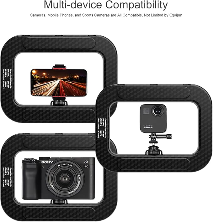 Selfie Ring Light, Handheld Ring Selfie Light Kit, USB-Powered Portable Ring Light, LED Mobile Video Stabilize for Camera, Smartphone, YouTube, TikTok Video Recording, Makeup (YM200)