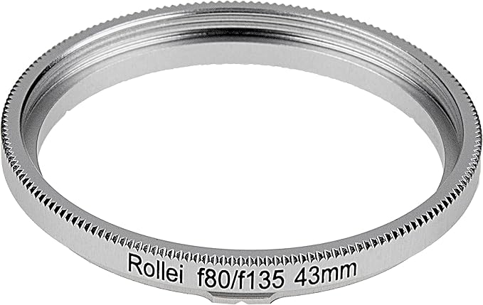 Fotodiox Step Ring, Bayonet III (Bay 3) - 43mm Filter Adapter for Rolleiflex Rollei TLRs with 80mm F2.8 Take Lens