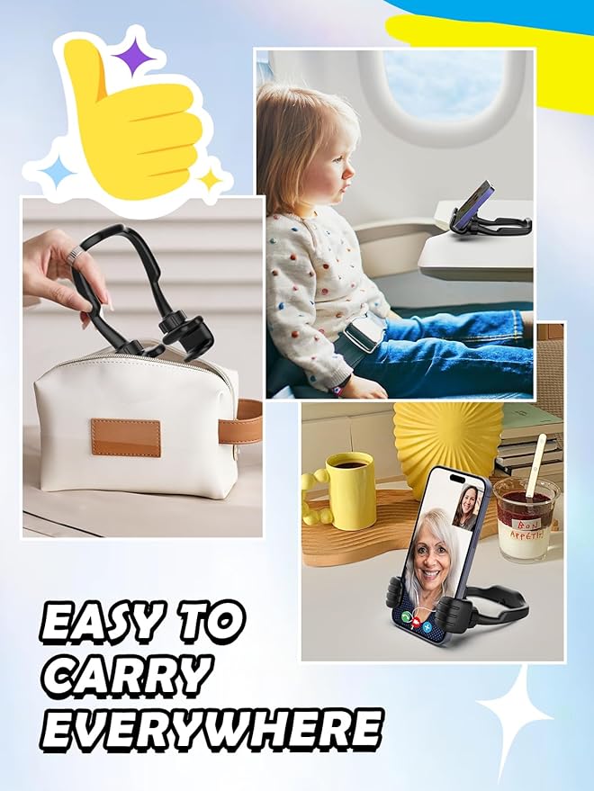 Easter Gifts for Teen Boys Girls Adults Cell Phone Stand Patented 2 Pack Thumbs Up Lazy Phone Stand for iPhone Easter basket stuffers Cell phone Holder for Desk Birthday Gifts for Kids Men Women