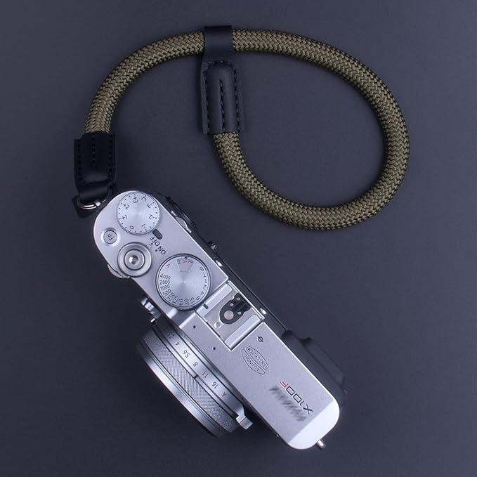 Camera Wrist Strap, Rope Camera Strap Wrist for DSLR SLR Mirrorless Cameras Hand Strap Black Green