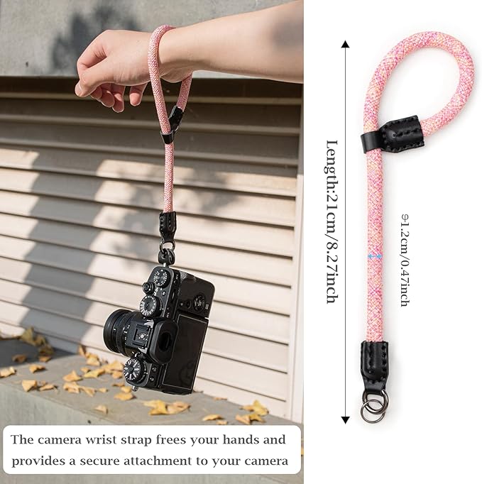 VOVMOEYA Rope Camera Wrist Strap,Camera Hand Strap Compatible with A6400 A6000 A7 IV,for Fujifilm X100V for Nikon Zf Z30 for Canon EOS R6 R7 R8 R10 Camera Wrist Straps for dslr