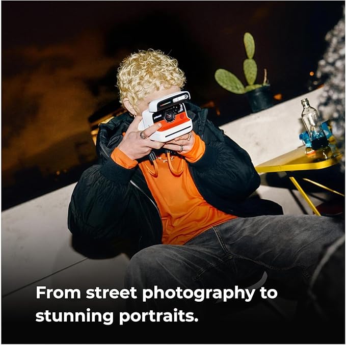 Polaroid Flip Instant Camera with Sonar Autofocus and Retro Design (Black) Bundle with Color Instant Film for i-Type (8 Exposures) and Film Kit (3 Items)