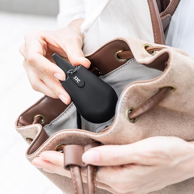 Small Soft Silicone Nozzle Air Blower for Camera Lens Sensor Keyboard Cleaning, Portable Camera Lens Blower with Lanyard for Outdoor Travel Cleaning-Lilac