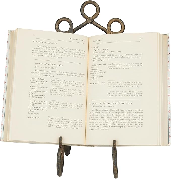 Deco 79 Metal Display Easel Scroll Tabletop Easel, Display Stand 7" x 10" x 16", Gold