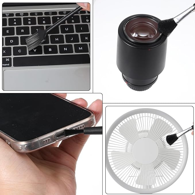 Keyboard Brush, 10 Pcs Mini Anti Static Brush Keyboard Cleaning Brushes Kit Nylon Dust Cleaning Brushes for Electronic Devices Computer Motherboard Fans Camera Small Space
