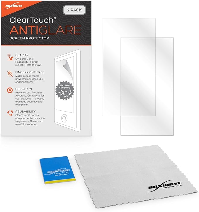BoxWave Screen Protector Compatible with Waveshare DSI LCD (4.3 in) - ClearTouch Anti-Glare (2-Pack), Anti-Fingerprint Matte Film Skin