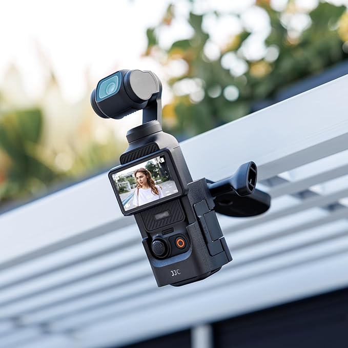 JJC Pocket 3 Magnetic Mount Stand Compatible with DJI Osmo Pocket 3 & Xtra Muse Accessories, Protective Cage with Cold Shoe & Detachable Magnetic Stand, Magnet Suction Case Expansion Adapter Holder