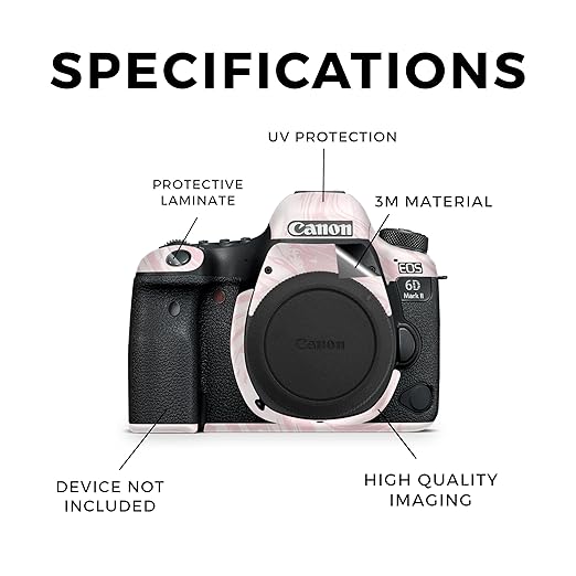 Glossy Glitter Camera Skin Compatible with Canon EOS 6D Mark II Camera (2017) - Silky Pink - Premium 3M Vinyl Protective Wrap Decal Cover - Easy to Apply | Crafted in The USA by MightySkins