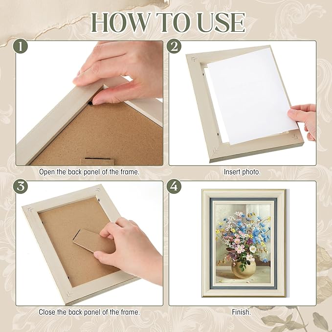 Kathfly 30 Pack Vintage Picture Frames for Wall or Tabletop Display Ornate French Country Frames Vintage Farmhouse Decor Antique Wall Art Set for Gallery Bedroom Living Room Decor (Classic Style)