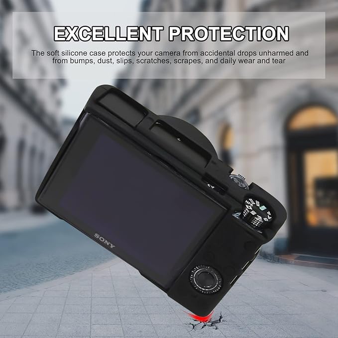 Easy Hood Camera Case for Sony RX100 VII, Soft Silicone Protective Cover Protector Skin Removable Lens Cover for Sony DSC-RX100 VII DSC-RX100M7 Digital Camera (Black)