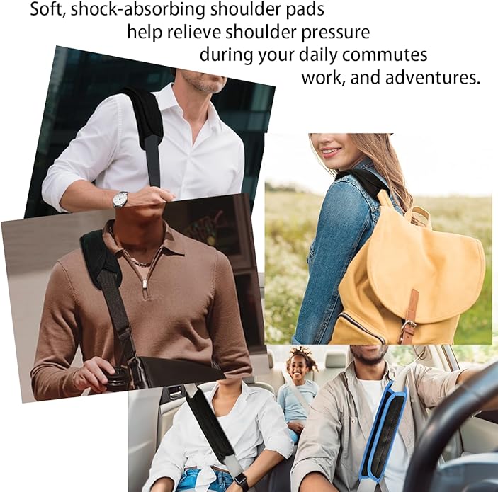 2PCS Shoulder strap pad, with Ultra thick Cushion, Luggage Bag Crossbody, Plus Long & Anti-slip &Breathable, Universal