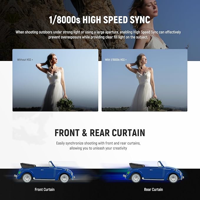 NEEWER 100Ws 2.4G TTL Round Head Flash Speedlite Compatible with Nikon Cameras, 1/8000s HSS, Touch Screen, 2 Modeling Lamps, TTL/M Toggle, 3000mAh/500 Full Power Flash Studio Photography Light, Z3-N