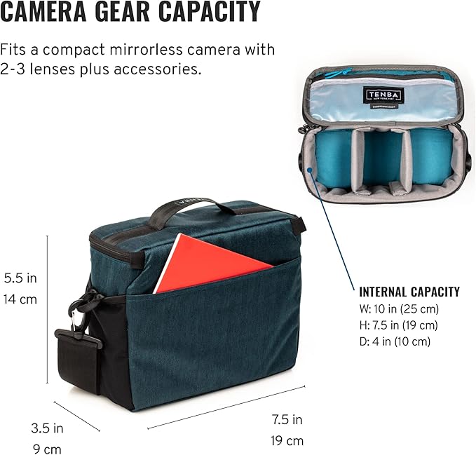 Tenba BYOB 10 Camera Insert - Turns any bag into a camera bag for DSLR and Mirrorless cameras and lenses – Blue (636-631)