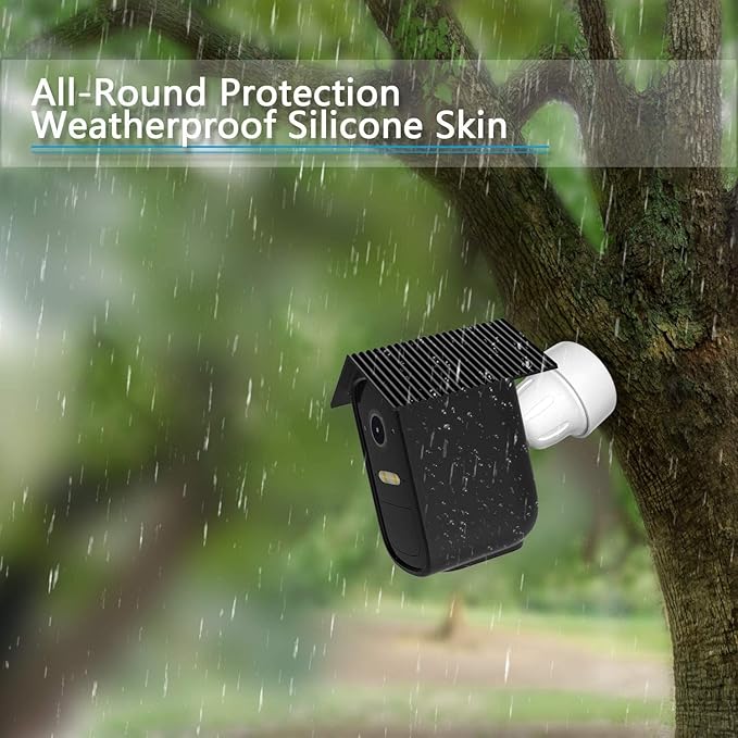 Camera Silicone Protective Cover/Case/Skin Compatible with eufy Security eufyCam S300 eufyCam 3C, Security Camera Outdoor Wireless, Protection Against UV Rays and Rain