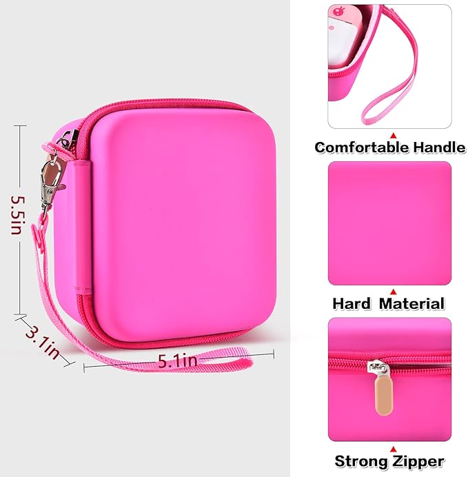 Kids Instant Print Camera Case Compatible with ESOXOFFORE for Dylanto for DUDUDRAGON for GKTZ for ETIKEZ for Dafotil for Careenoah for Aasonida Digital Video Prints Paper Bag (Box Only) Rose Red