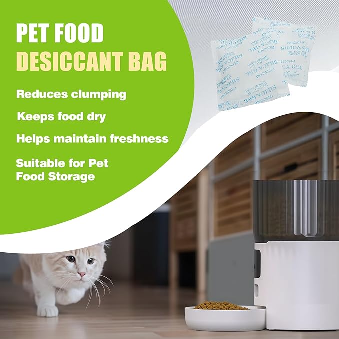 24-Pack Pet Food Desiccant Bags, Compatible with Petlibro Automatic Cat Feeder, Replacement Desiccant Packs for Automatic Pet Feeders and Pet Food Storage Containers