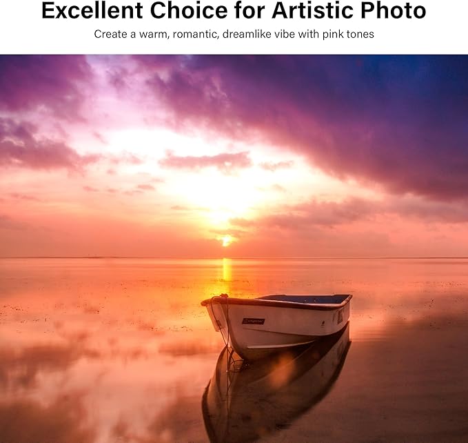 Walking Way Rose Glow Soft Filter 77MM - Coated Nostalgia Camera Lens Filter for Portraits & Golden Hour, Creates Subtle Pink Hues & Dreamy Soft Focus
