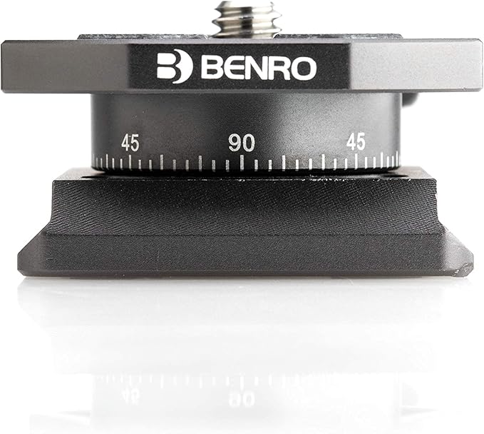 Benro ArcaSmart360 Rotating Adapter Plate – Arca-Swiss & Manfrotto RC2 Compatible, 360° Panorama Rotate, Anti-Twist Quick-Release Adapter (ARCASMART360)