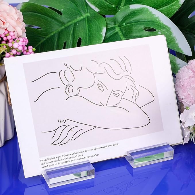 14 Pcs Acrylic Sign Holders, Clear Card Display Stands, Wedding Place Card Holders Table Number Stands for Photos Office Menu Meeting(2 x 1.2 x 0.4in)