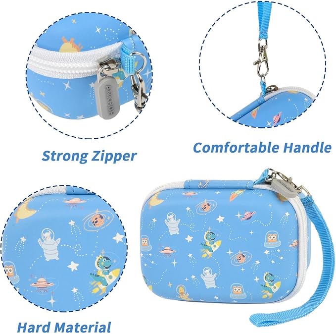 ANKHOH Kids Camera Case for Goopow/for Mgaolo/for CIMELR/for Seckton/for OZMI/for Dylanto Digital Camera Toys and Video Camcorder Storage Holder Organizer -Blue(Box only)