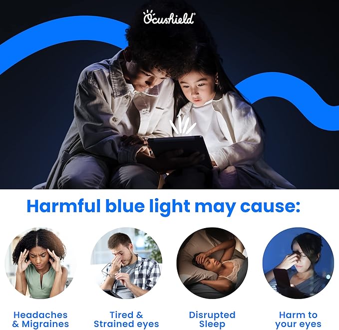 Ocushield Anti Blue Light Tempered Glass Screen Protector for Apple iPad Mini 1/2/3 (7.9") - Blue Light Filter for iPad - Anti Glare - Protect Your Eyes & Improve Sleep