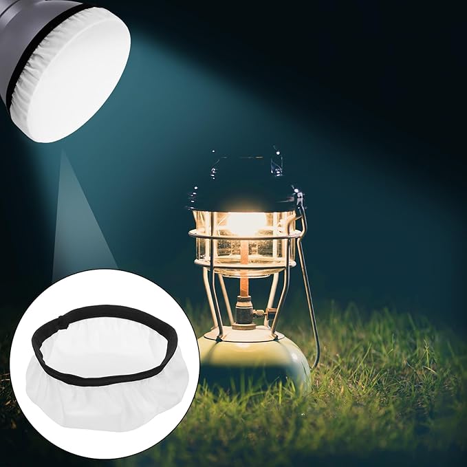 2Pcs Light Diffuser, 7"/18cm Round Light Softbox Cover – White Nylon & Oxford Fabric for Studio Strobe, Photography, Soft Even Lighting