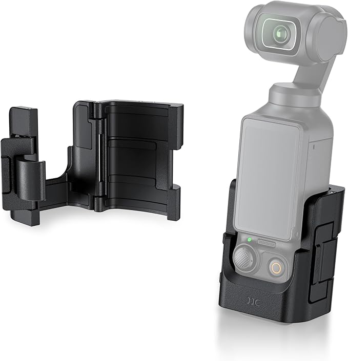 Lightweight Osmo Pocket 3 Expansion Adapter,Pocket 3 Protective Cage with Cold Shoe & Foldable Action Mount,Camera Extension Frame Bracket for Xtra Muse DJI Pocket3 Attach to Sport Camera Accessories