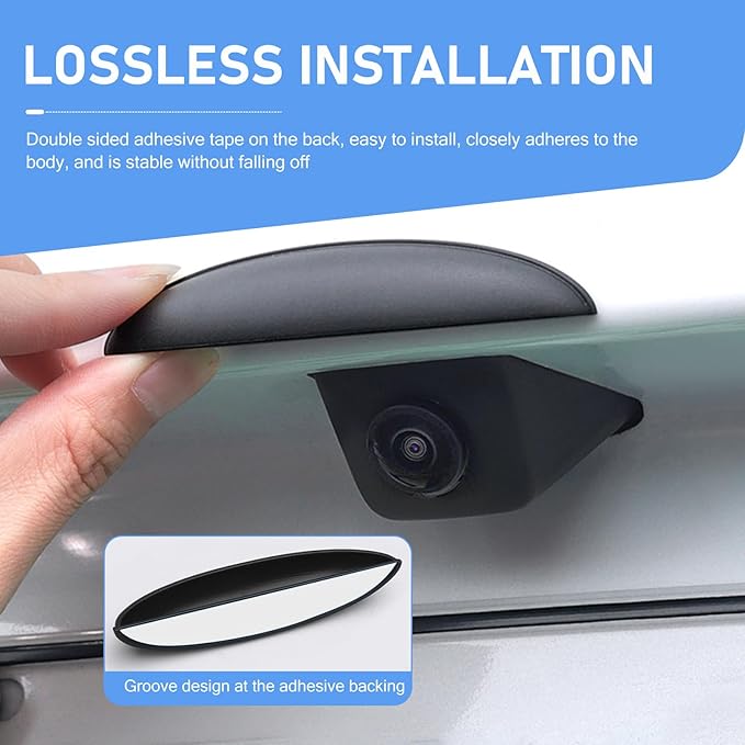 Car Rear View Camera Anti-Rain Cover, Plastic Back Up Camera Shield, Vehicle Reversing Cam Modification Protective Accessory, Universal for Most Cars (White)