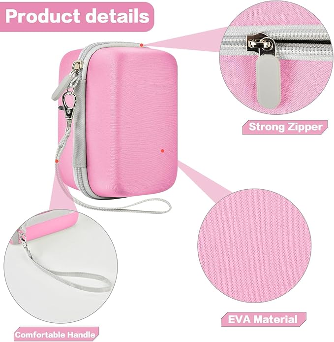Grapsa Digital Camera Case Compatible with KODAK EKTAR H35 H35N Half Frame Film Camera, Storage Holder Organizer for Kodak Ultra F9 M35 M38 Paper Shoot kamera, 35mm Film Rolls (Box Only) -Pink
