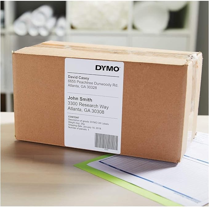 Dymo 104 mm x 159 mm LW Extra Large Shipping Labels for LabelWriter 4 XL Label Maker, Roll of 220, Authentic, Black Print on White