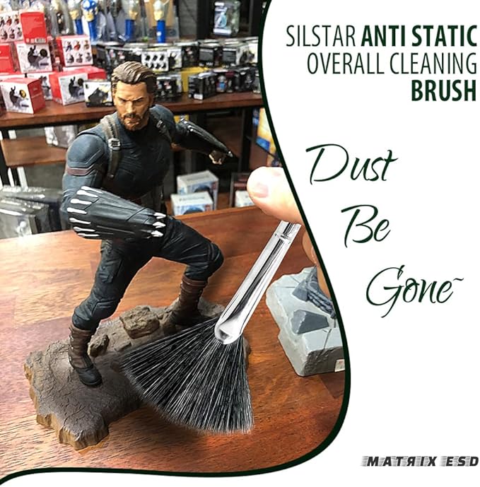 Matrix Anti Static Overall Dual-Action Cleaning Brush -Ideal for Model Kits, Figures, and Intricate Items