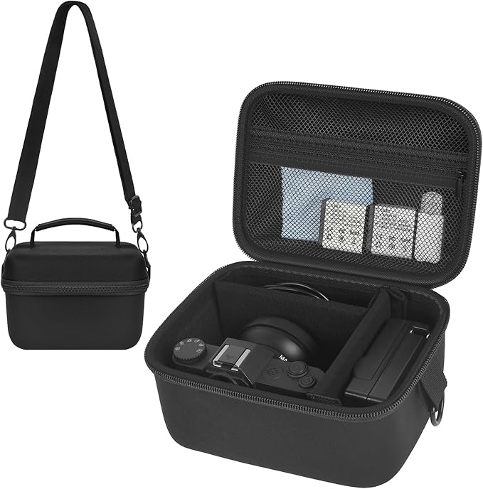 Large 4K Vlogging Camera Case for Duluvulu, for Lecnippy, for VJIANGER, for Zostuic, for ROQIOO & More -Shockproof Storage for Cameras & Accessories - Ideal for Travel & Outdoor - Jet Black