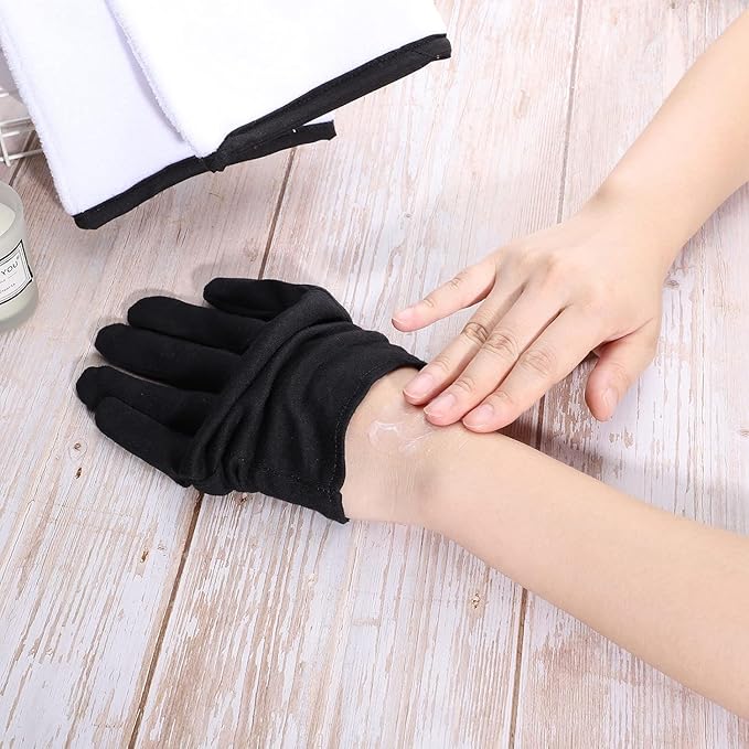 ENPOINT 5 Pairs Black Work Gloves, Archival Photo Gloves for Art Handling Working Photography Cloth Gloves Liners Bulk for Handling Jewelry, Photo,Film, Coin Collectors, Metal Inspection, Unisex