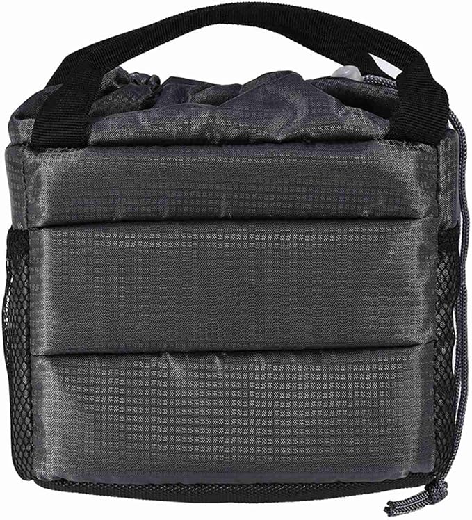 ZJchao Camera Bag, Camera Bag Insert Shockproof Padded Divider Drawstring Closure for DLSR (Grey)