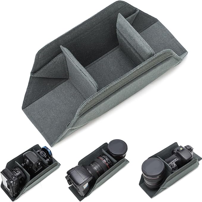 Shockproof Camera Storage Bag Removable Padded Insert Flexible Compartments Foldable Design Equipment Protecting Foldable DSLR Camera Bag