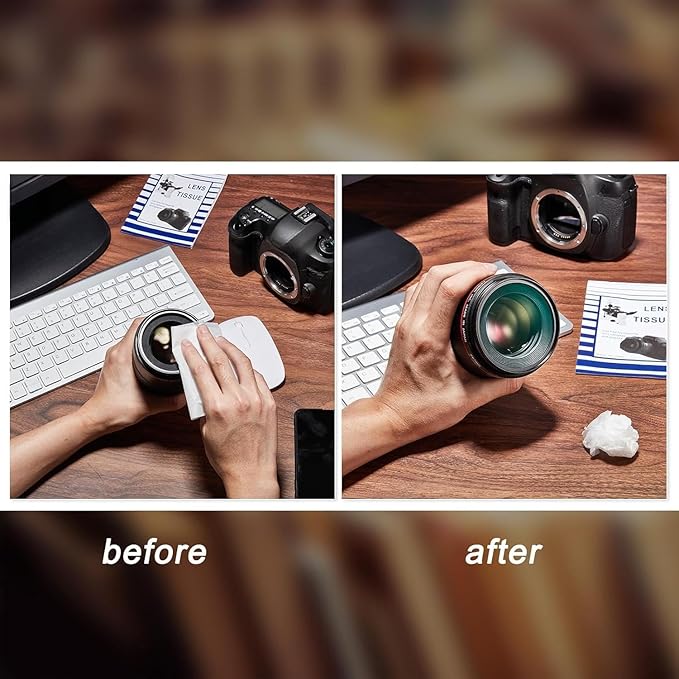 500 Pieces Lens Cleaning Paper Tissue and 2 Double Sided Cleaning Cloth-Lens Cleaning Paper for Camera Lenses, Microscopes, Computer Screens, Magnifiers, Glasses, 10 Booklets
