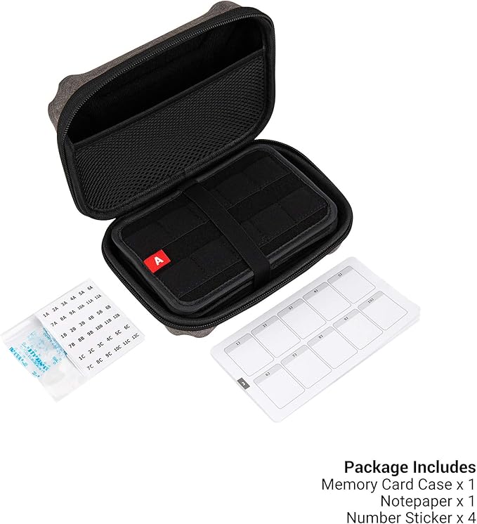 PROfezzion 100 Slot Shockproof Memory Card Case - Weather Resistant SD Card Holder for Nintendo Switch, PS Vita, CFexpress, SDXC, SDHC, with Detachable Case, Gray