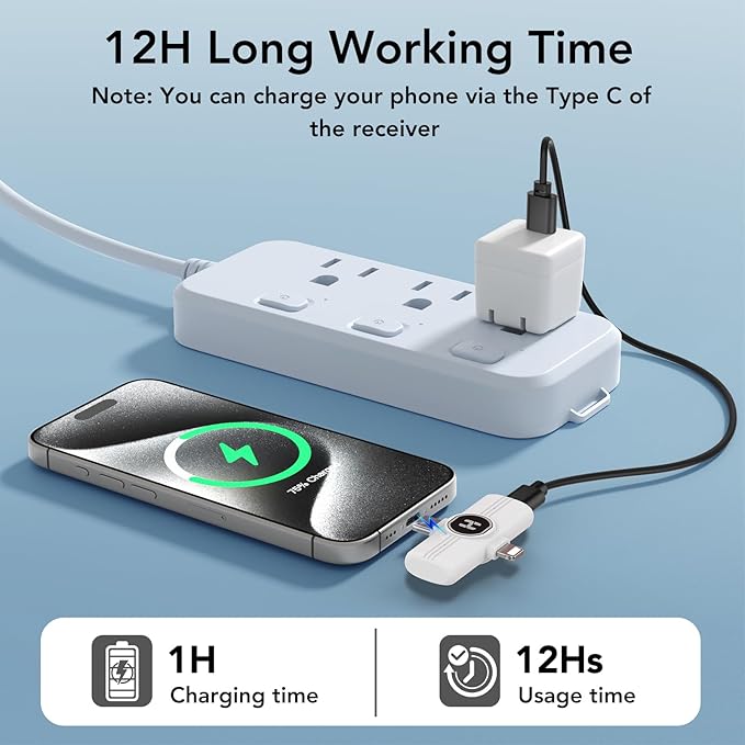 Mini Wireless Lavalier Microphone for iPhone, iPad, Android Phone - 2in1 Microfono Lapel Bluetooth Mic for Recording, Clip on Omni Lav Mic for Video Recording, Tiktok, YouTube, Vlog