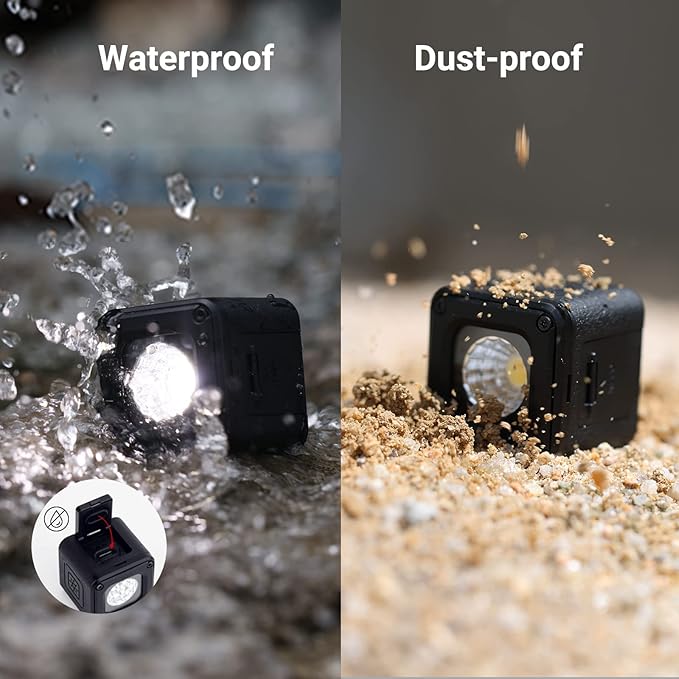 SmallRig RM01 Mini LED Video Light Waterproof Portable Lighting Kit with 8 Color Filters, Dimmable Fill Photography Light 5600K CRI95, Lume Cube Camera Light for GoPro, for DJI Pocket 3, for DJI Nano