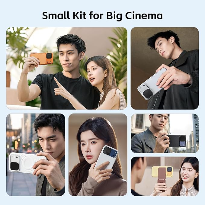 SmallRig Square ND & Black Mist Filter Kit for iPhone 17 Pro, Magnetic Lens Filters with Base Mount, Black Mist Diffusion 1/4 Filter/ND2/ND4/ ND8/ND16/ND32, 6 Pack, Blue- 6073