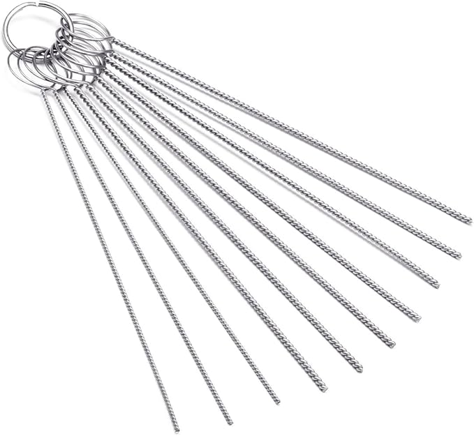 Carb Carburetor Cleaner Cleaning Brushes Kit, Small Wire Brush - 20 Needles + 10 Brushes