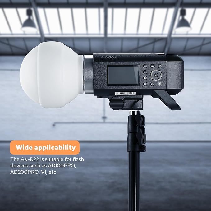 Godox ML-CD15 Collapsible Flash Diffusion Dome Diffuser with 3 adapters Compatible with Most Flashesfor Godox TT520 TT600 V1/V1 Pro AD100Pro for Wedding Portrait Studio Indoor Outdoor Photography