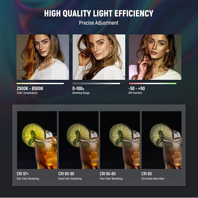NEEWER Magnetic Handheld Light Wand with APP Control, 360° Full RGB Mini LED Video Light Stick with 2500mAh Battery, 2500K~8500K Dimmable CRI 97 with 17 Light Scenes for Photography Vlog TikTok, TL97C
