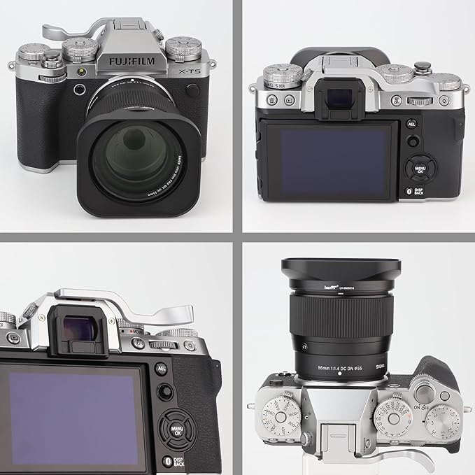 Haoge Thumb Up Rest Hand Grip for Fujifilm XT5 (Silver for Fuji X-T5)