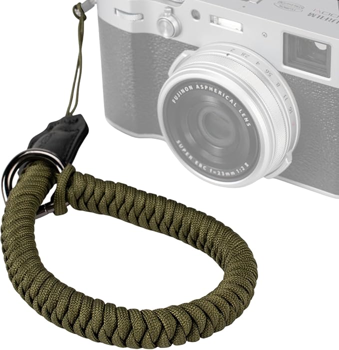 SMALLRIG Camera Wrist Strap, Universal Braided Camera Hand Strap, Adjustable Safety Strap Compatible for DSLR or Mirrorless Camera, Green- 5054