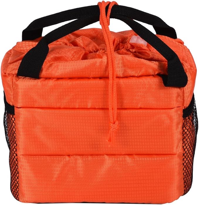 Padded DSLR/SLR Camera Bag, Portable Insert Partition Camera Handbag Shockproof Protective Case Carrying Pouch Bag for DSLR Camera/Lens(Orange)