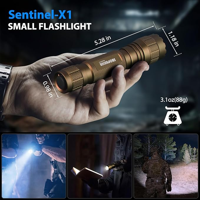 Tactical Flashlight 1200 High Lumen Duty Belt Flashlight for Law Enforcement, Premium Police Flashlight with Holster for Duty Belt,led Flashlight Gifts-Sentinel-X1