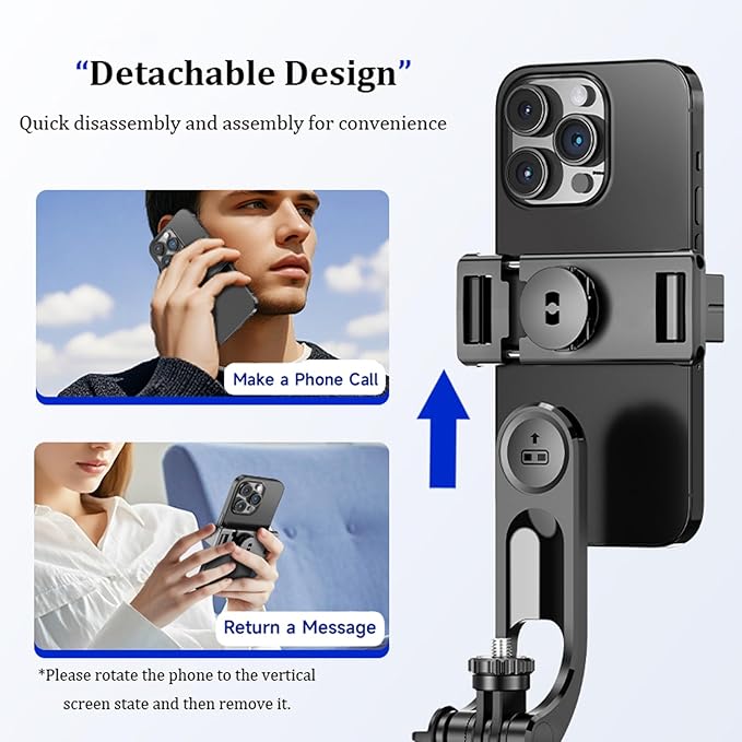 Gimbal Stabilizer - Master Every Move, 67" Selfie Stick Tripod for iPhone, Extendable Travel Tripod with 360° Panoramic Shot with Remote, Foldable Phone Stand for iPhone/Android