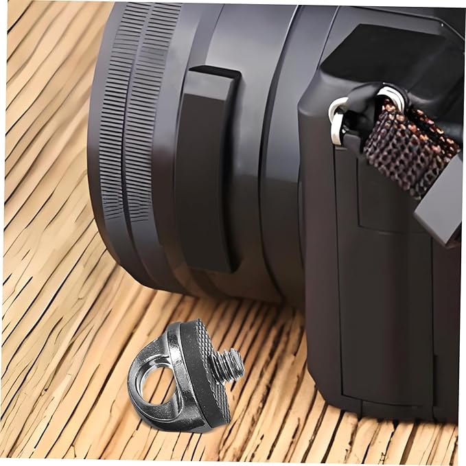 DOITOOL 4pcs Camera D-Ring Screw Accessory for Tripod Quick Release Plate Deep Grey Photography Mounting Hardware for DSLR and Mirrorless Cameras